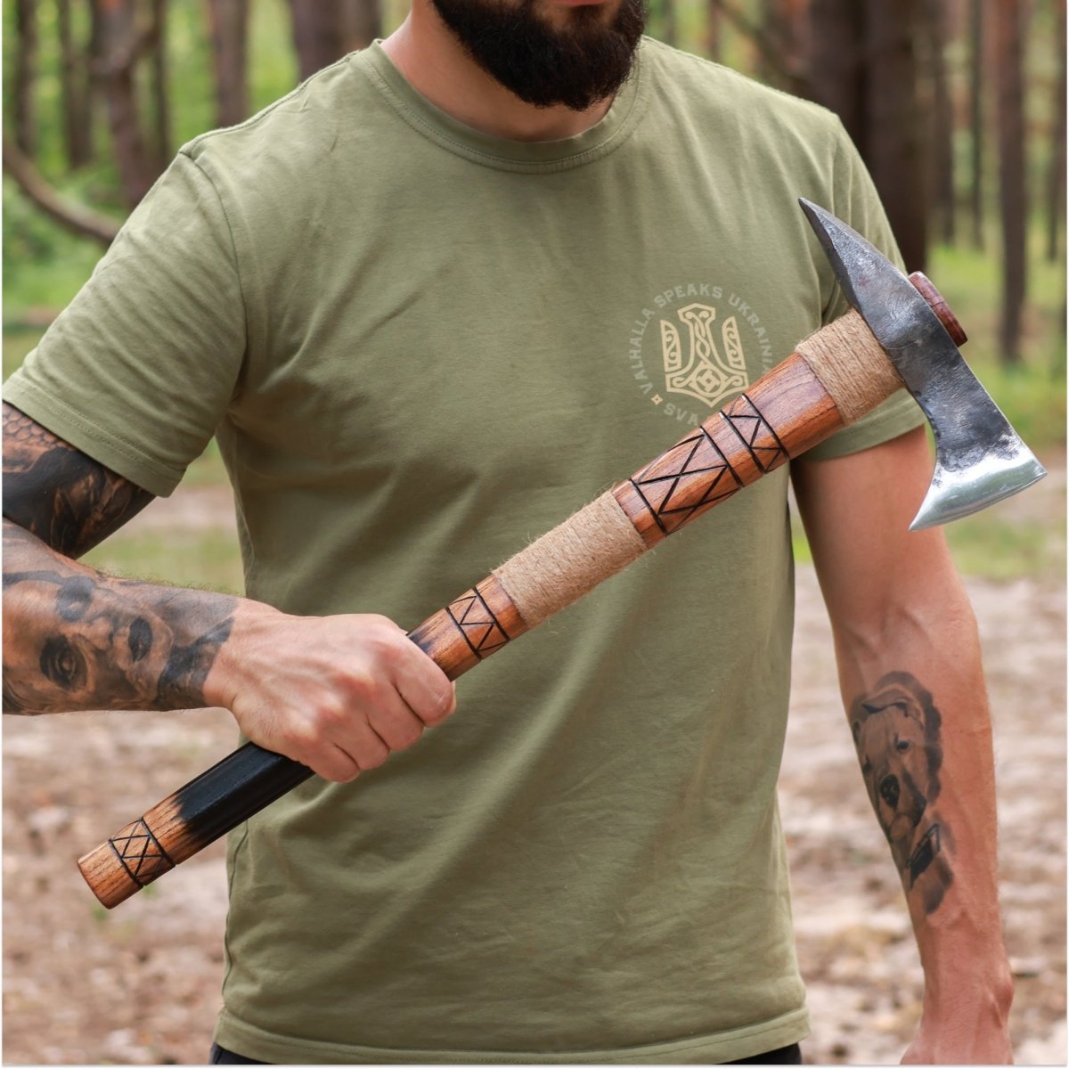 Hand - forged Gagegizhig tomahawk from AncientSmithy