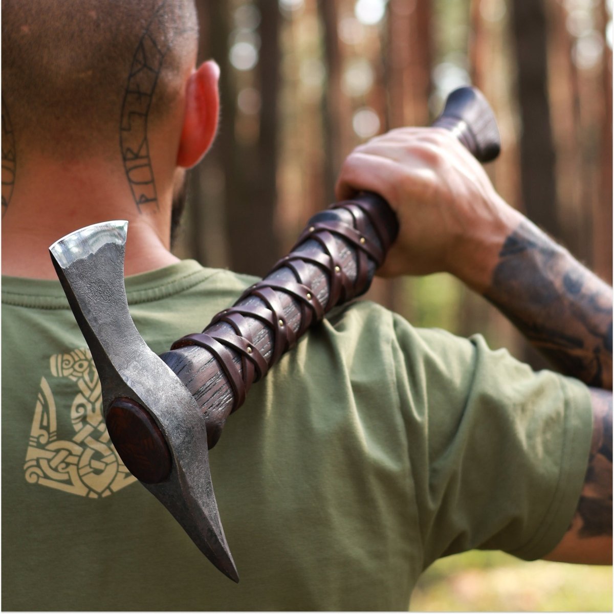 Hand - forged Gurons spike tomahawk from AncientSmithy