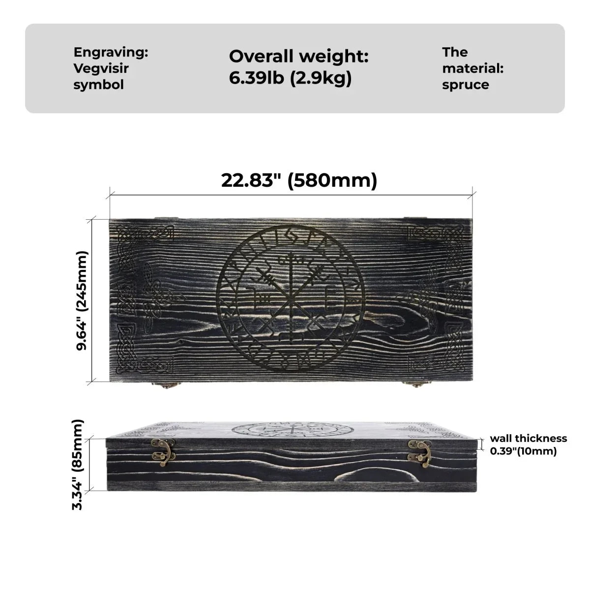 Runic Wooden Gift Box №5