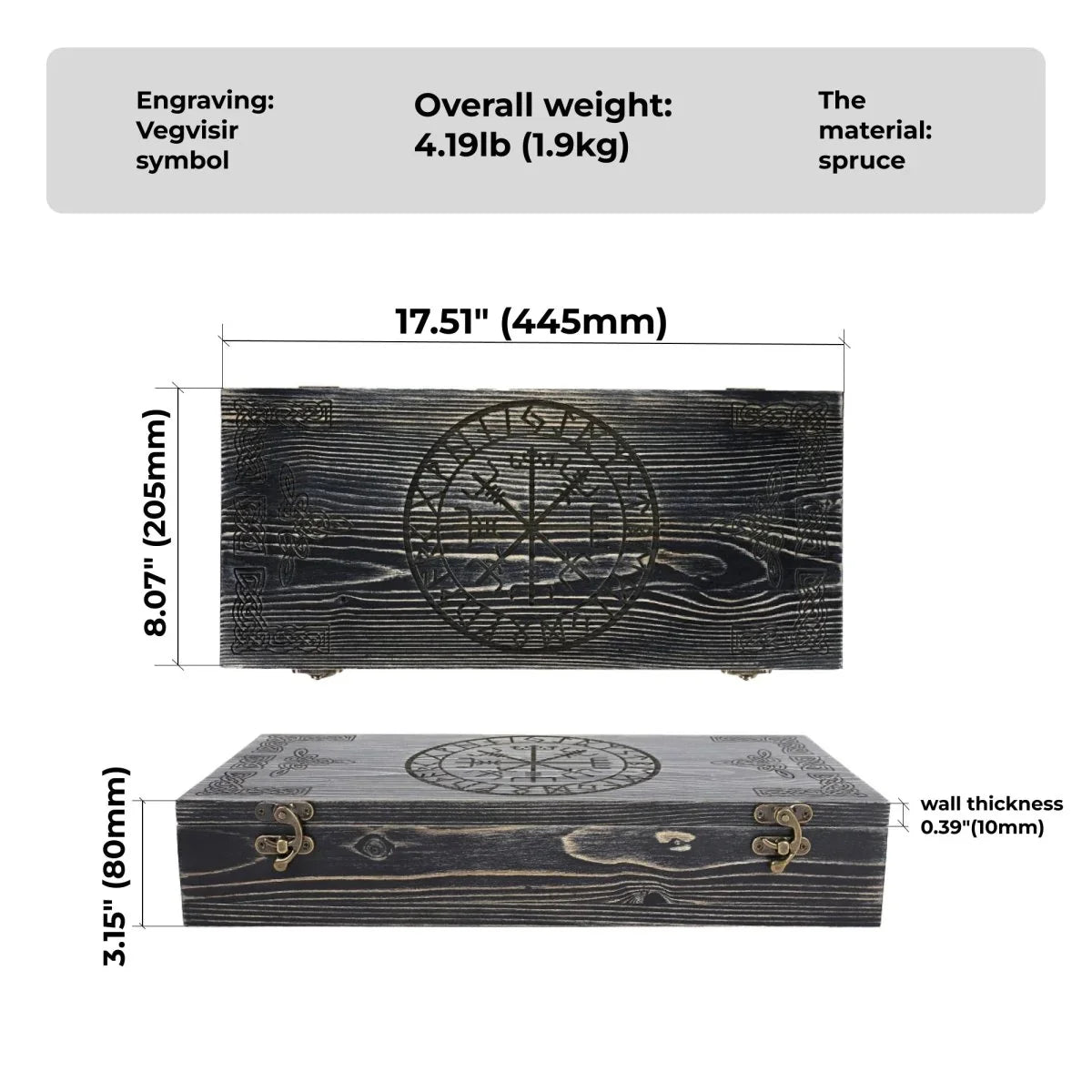 Runic Wooden Gift Box №6