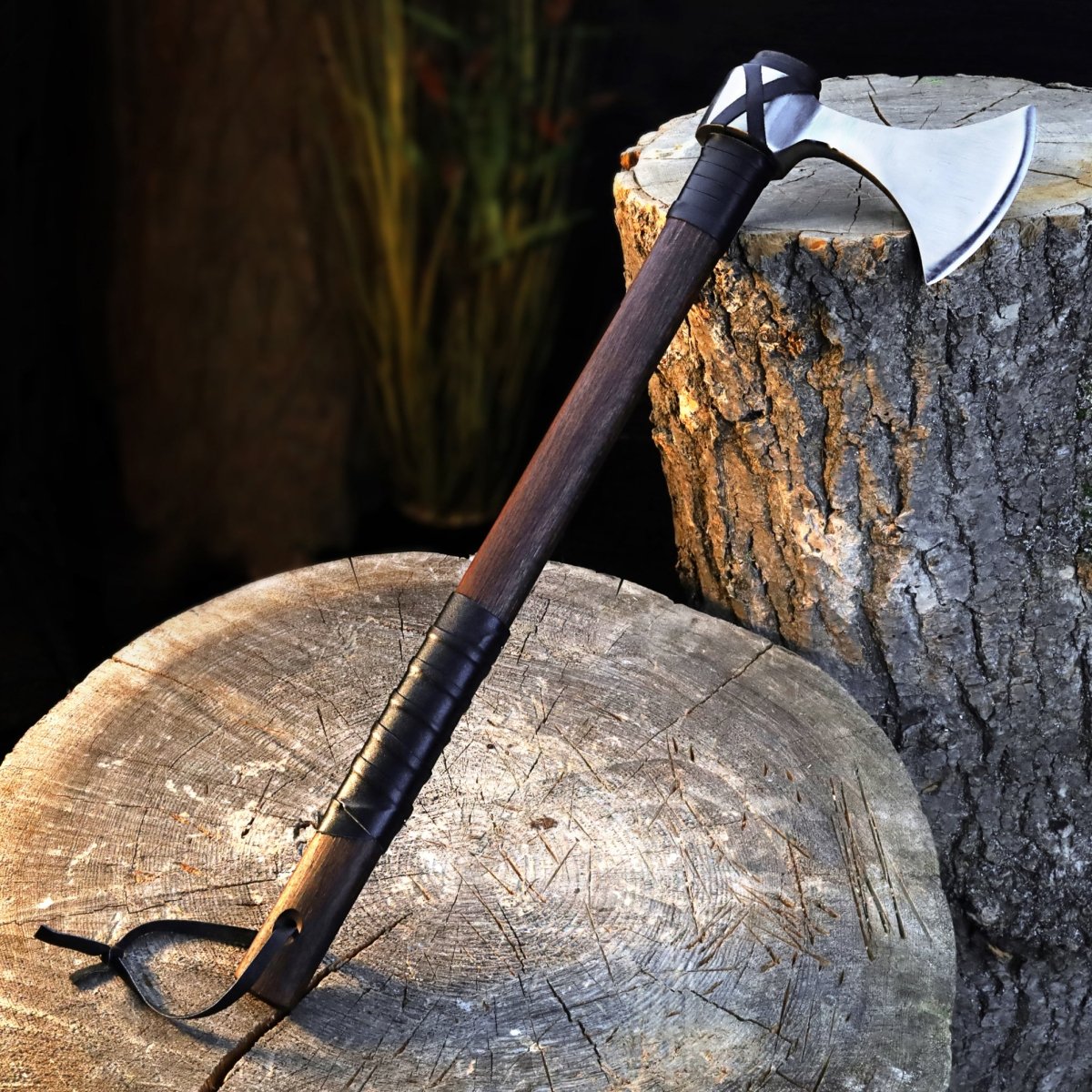 Viking Axe "Vindflaug" with Leather Wrap from AncientSmithy