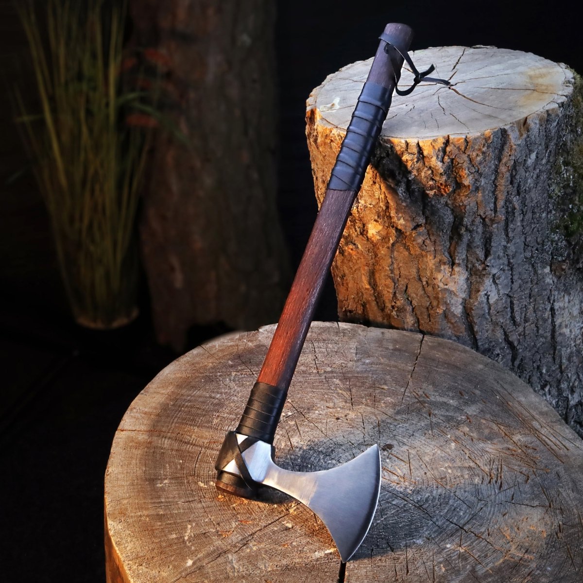 Viking Axe "Vindflaug" with Leather Wrap from AncientSmithy