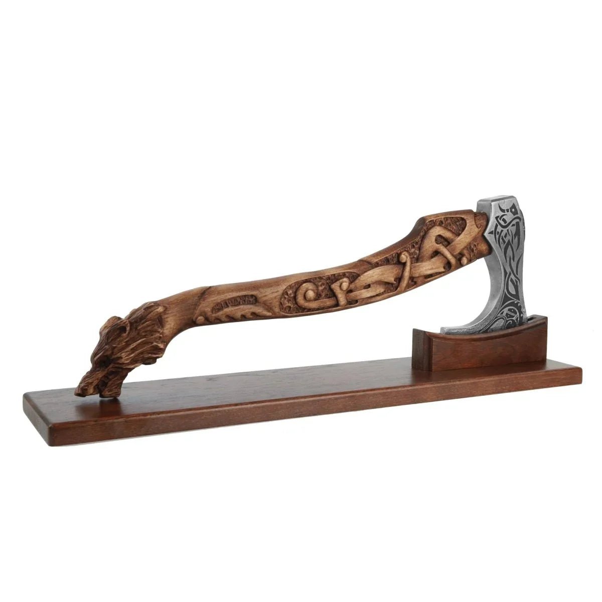 Upgrade You Showcase – Wooden Display for Viking Axes from AncientSmithy
