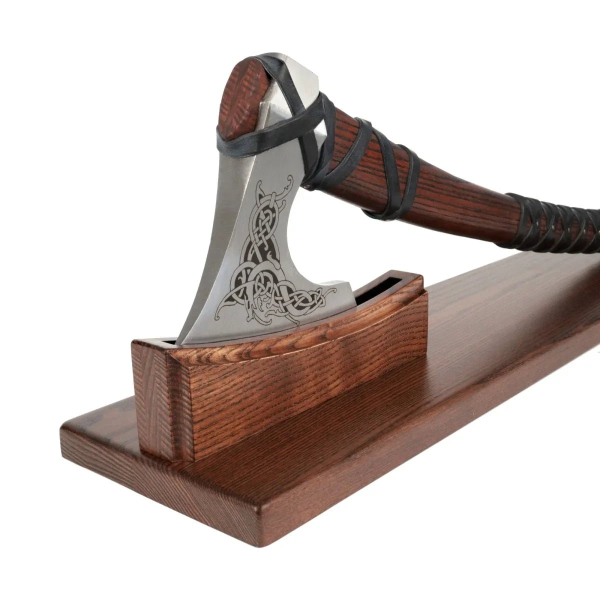 Display with Honor – Wooden Axe Stand from AncientSmithy