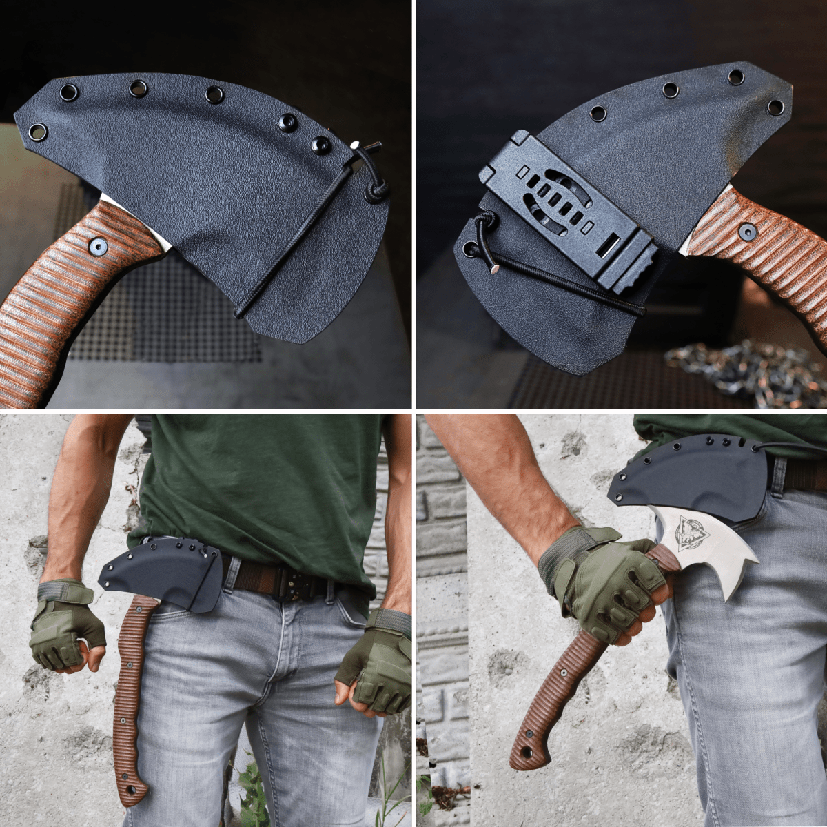 Combat tomahawk "Barong" with polymer composite handle from AncientSmithy