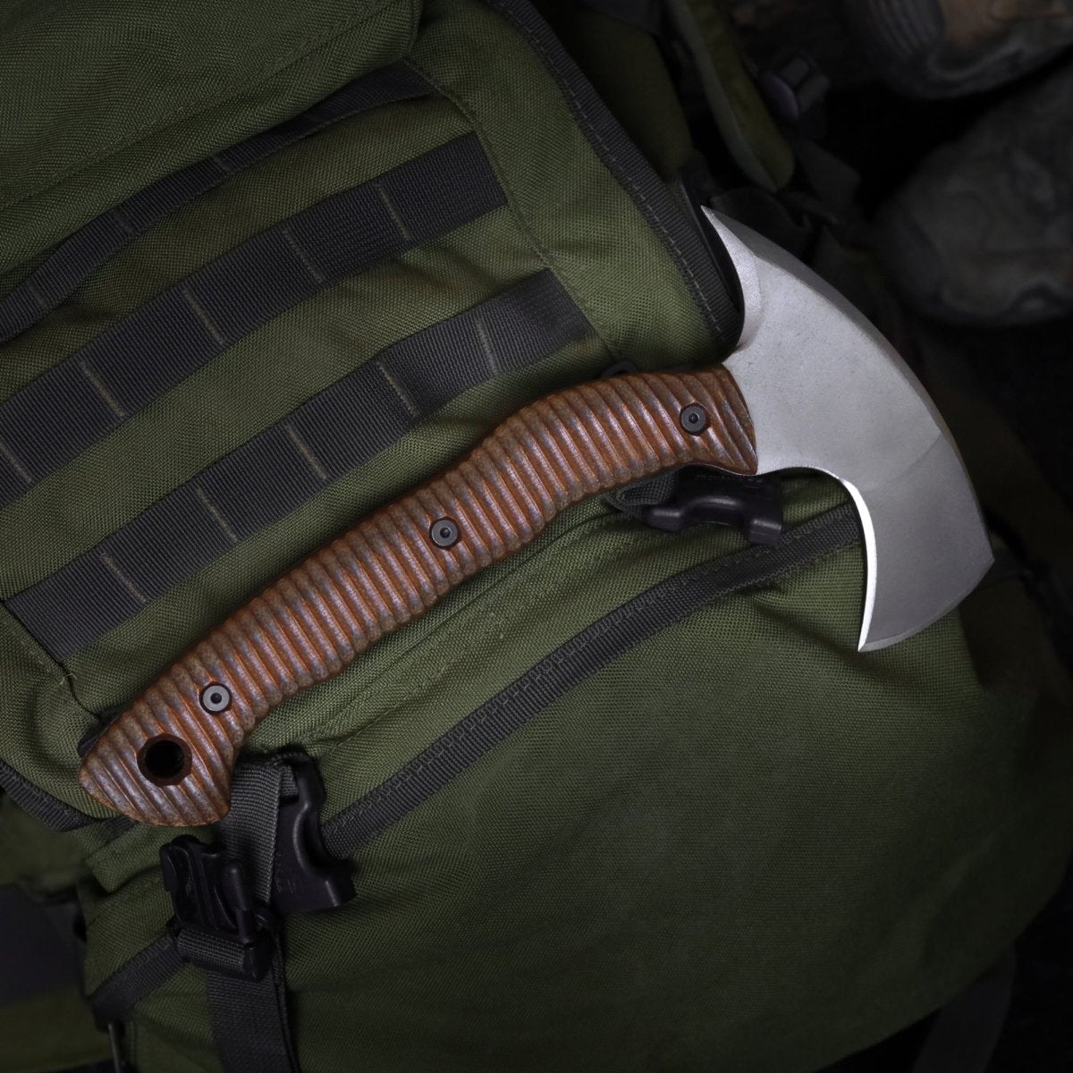 Compact tomahawk "Balor" with polymer composite handle from AncientSmithy