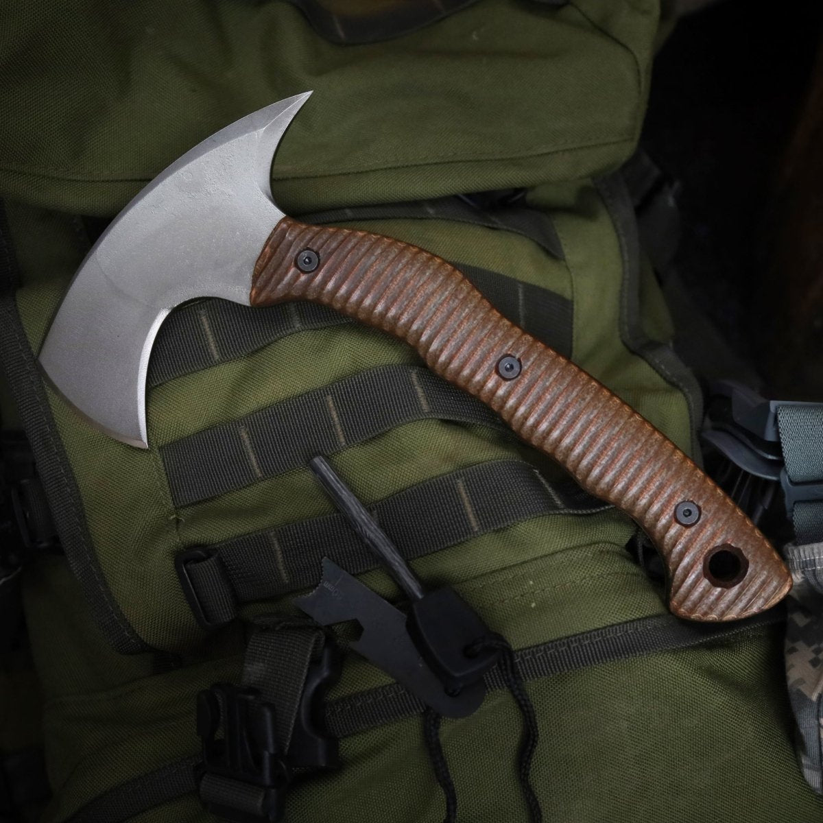 Compact tomahawk "Balor" with polymer composite handle from AncientSmithy