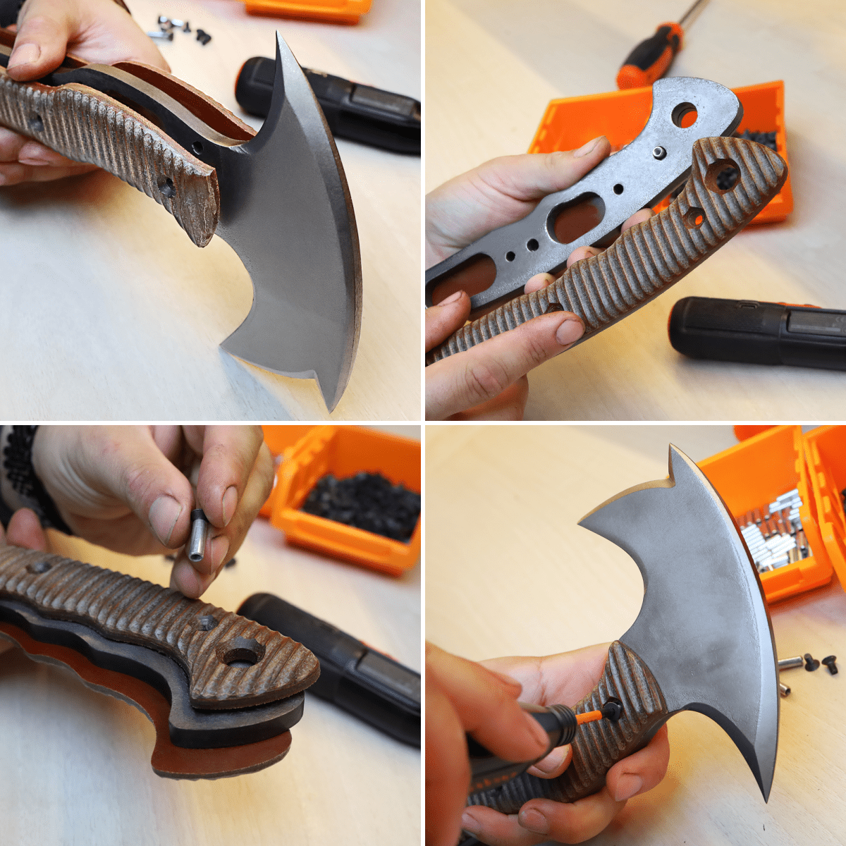 Compact tomahawk "Mingan" with polymer composite handle from AncientSmithy