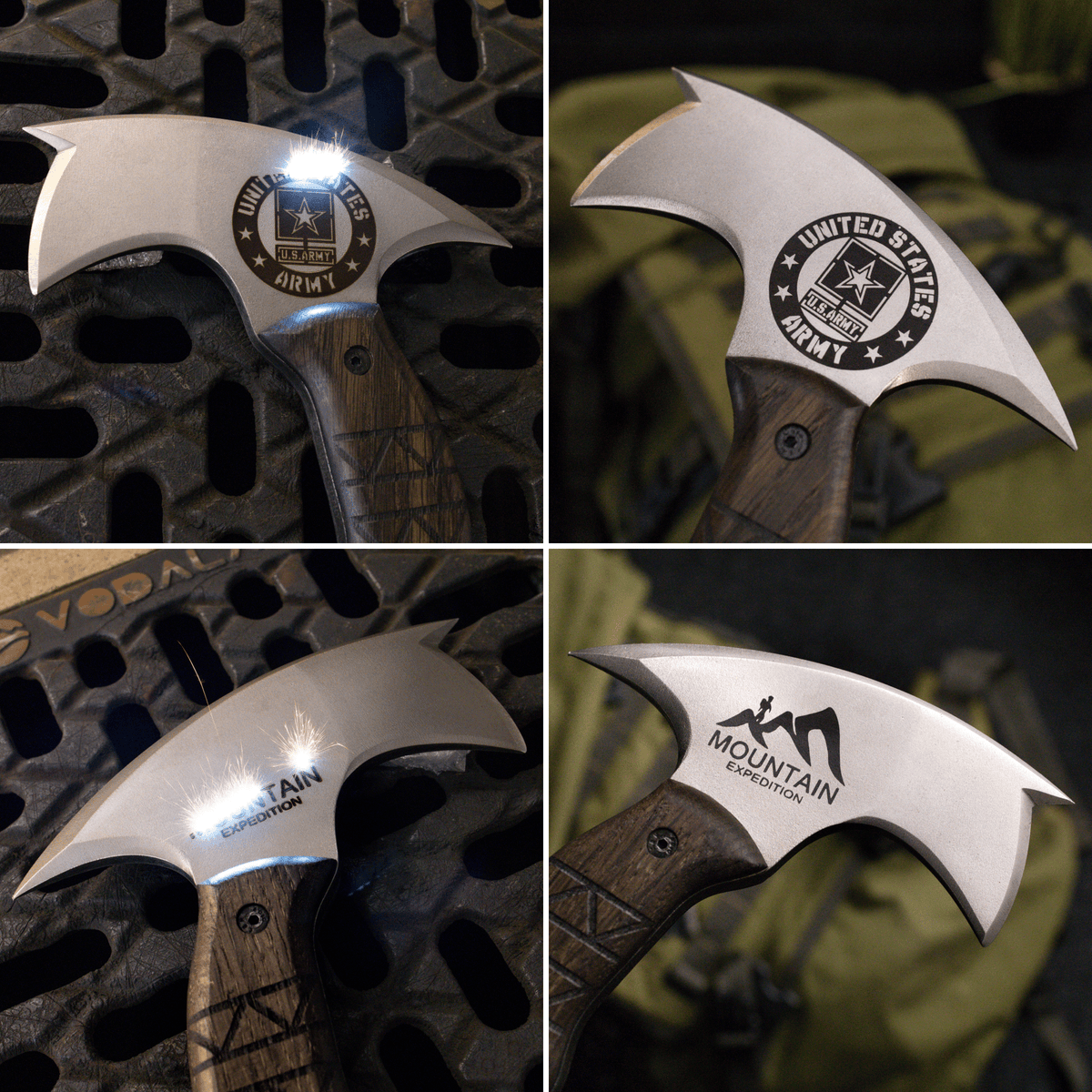 Handcrafted tomahawk "Takoda" with tribal engraving - ValorSmithy