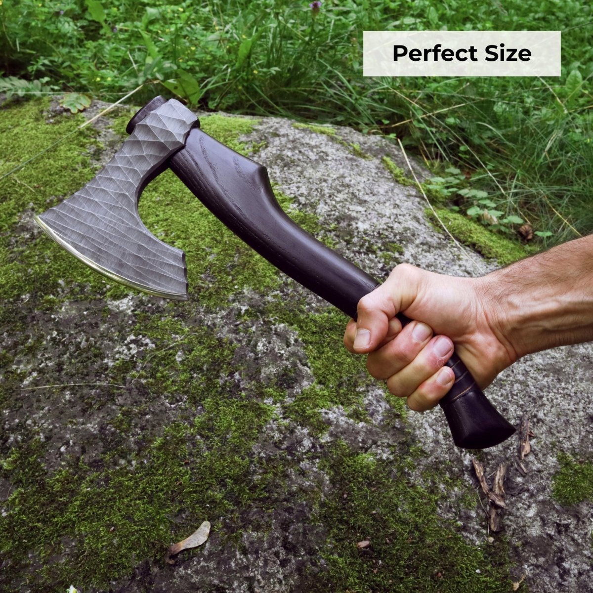 Viking axe "Vargoks" with leather wrap from AncientSmithy