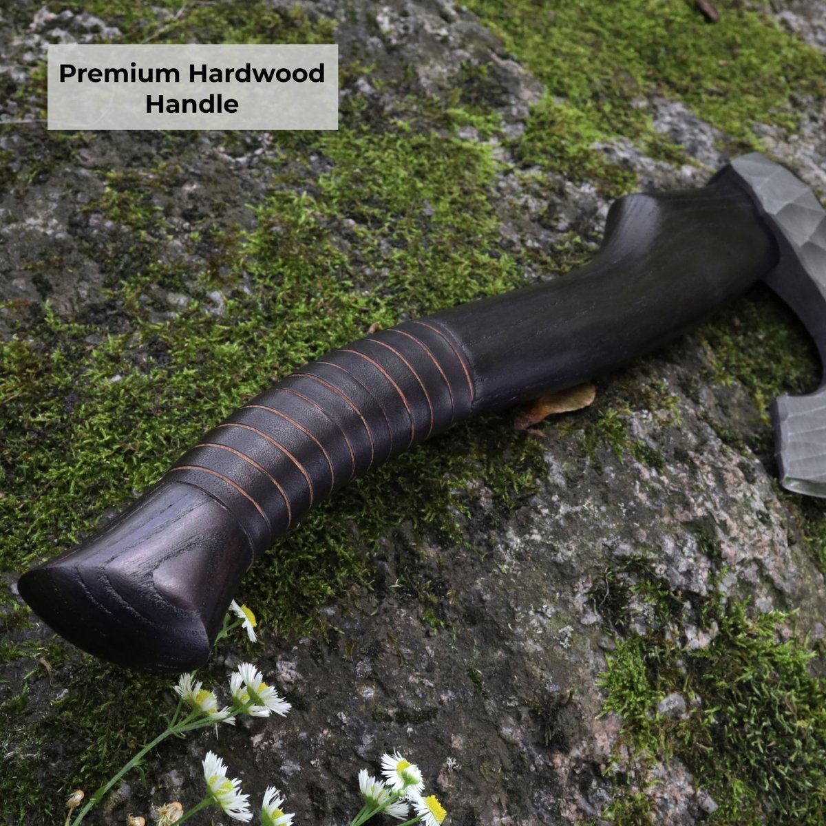 Viking axe "Vargoks" with leather wrap from AncientSmithy