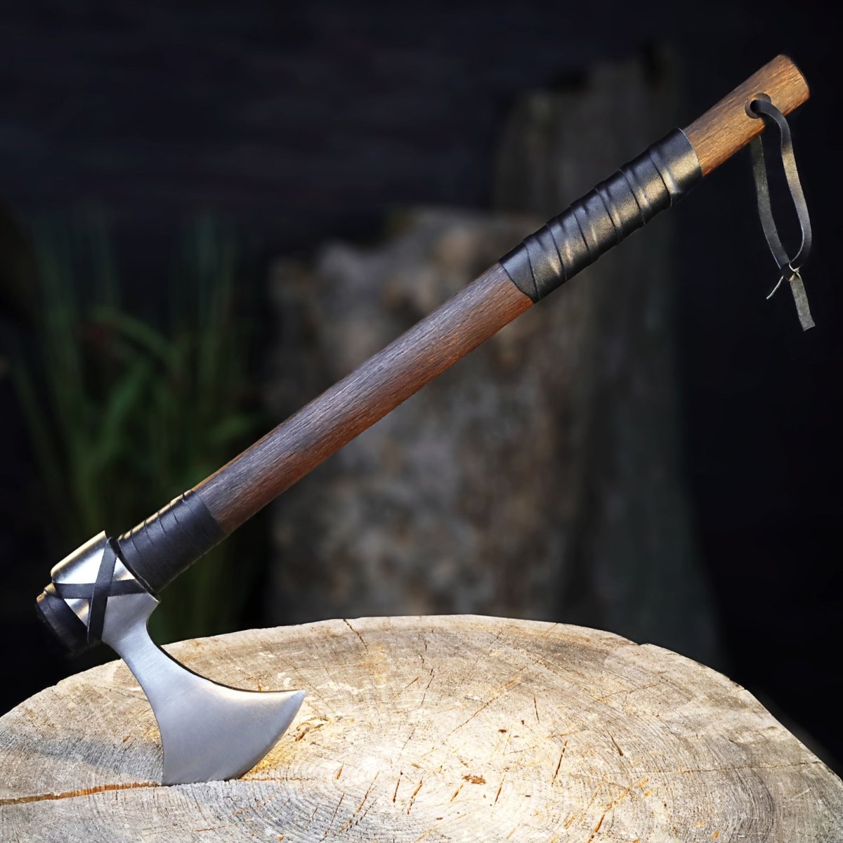 Viking Axe "Vindflaug" with Leather Wrap from AncientSmithy