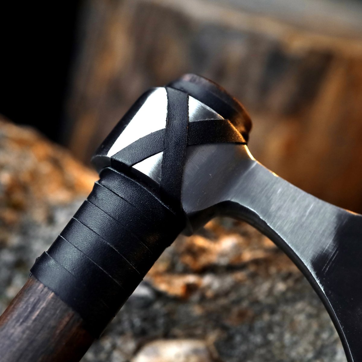 Viking Axe "Vindflaug" with Leather Wrap from AncientSmithy