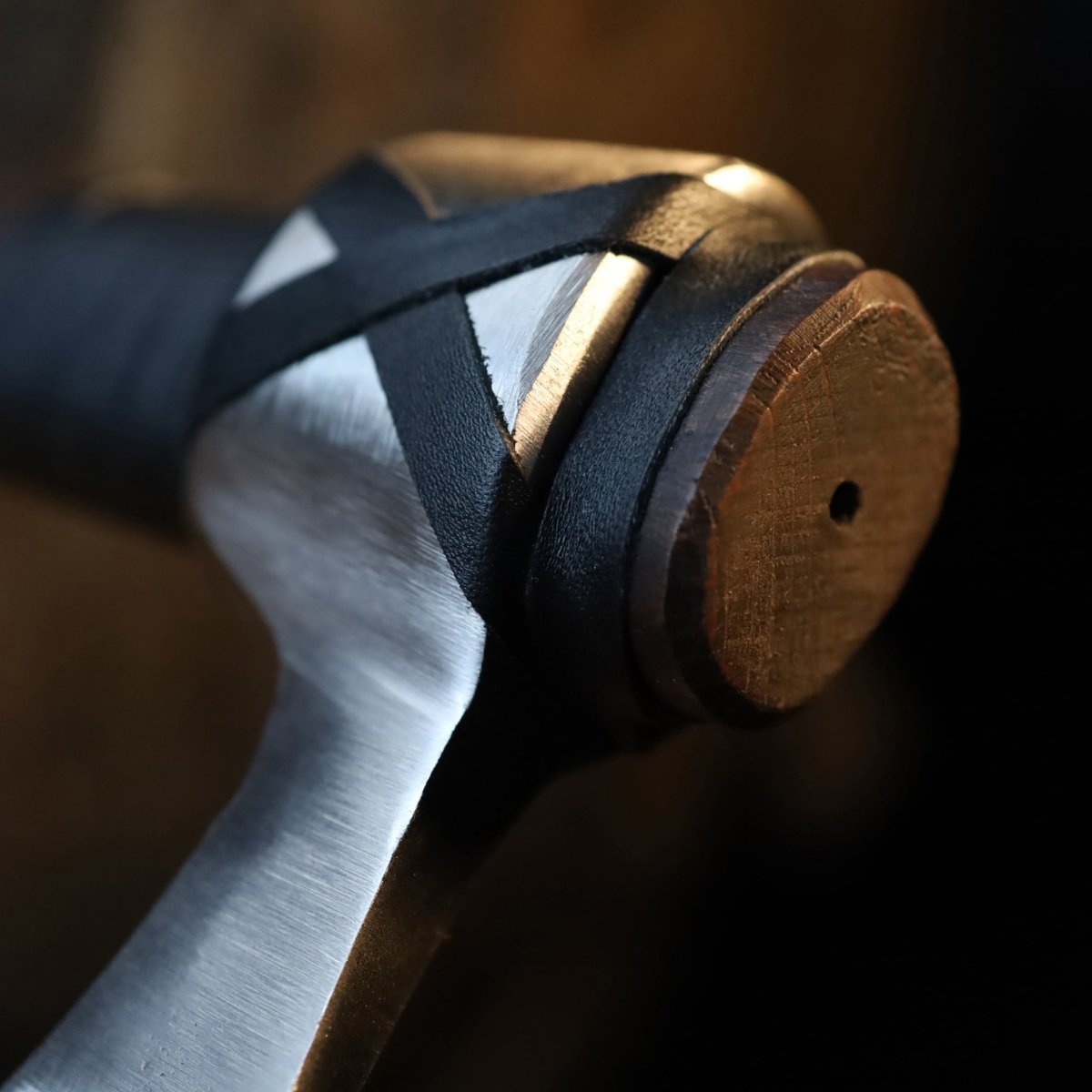 Viking Axe "Vindflaug" with Leather Wrap from AncientSmithy