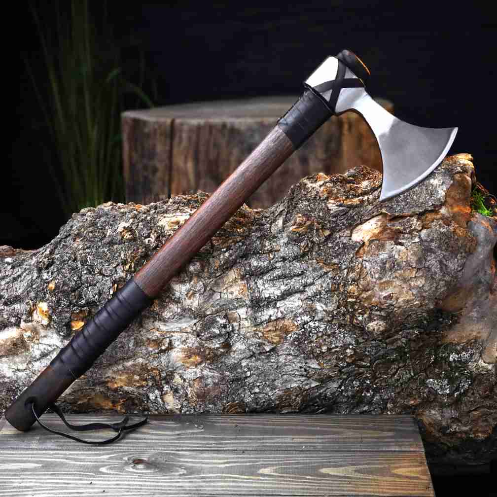 Viking Axe "Vindflaug" with Leather Wrap from AncientSmithy