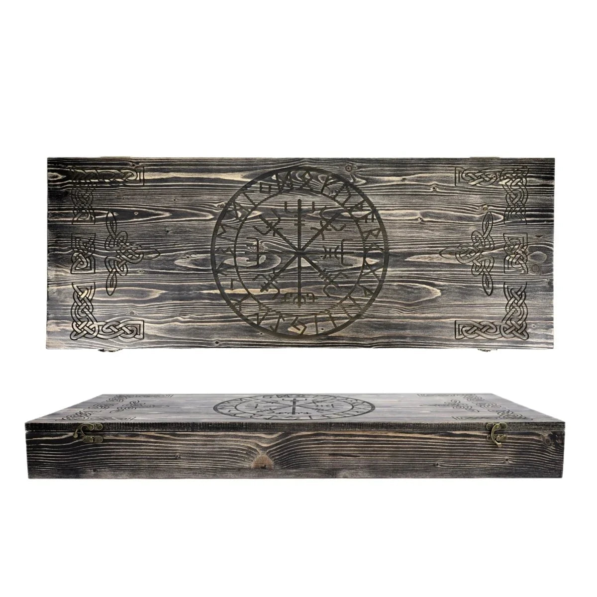 Runic wooden box for standard Leviathan axe from AncientSmithy